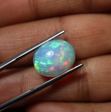 6,3 kt 15,3 x 12,3 mm Echter AAA Grün Gelb Rot Feuer Äthiopischer Opal Oval C...