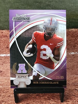 Chris Olave 2021 Wild Card Alumination Alpha PURPLE Insert RC Card #'D /85