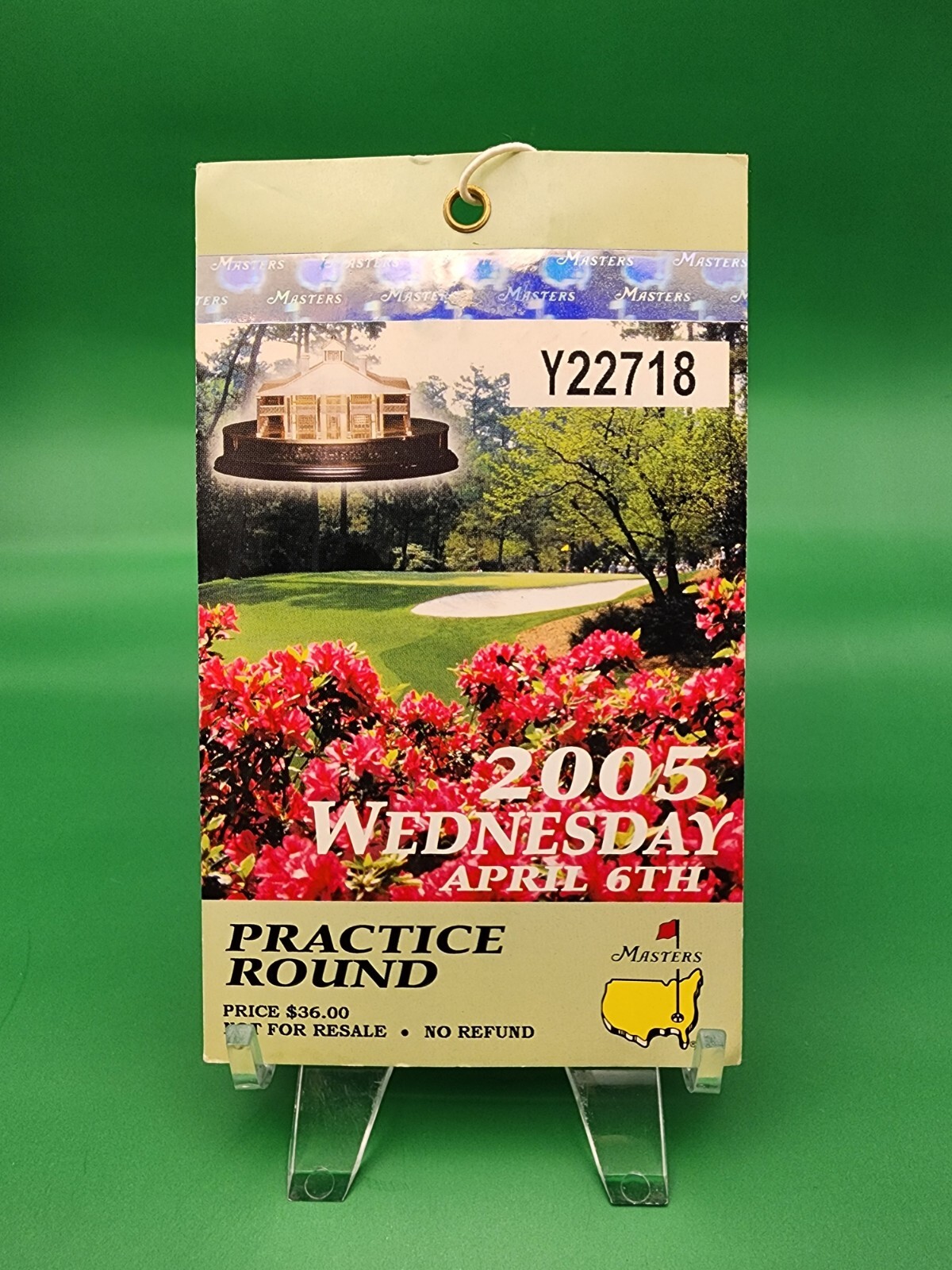 Tickets For Practice Rounds 2005 Masters Wednesday Practice Round Ticket - Tiger Woods Wins | eBay
