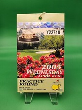 2005 Masters Wednesday Practice Round Ticket - Tiger Woods Wins