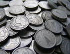1940's And 1950's Irish Threepence Coins Lot Of Four Old Vintage Ireland 3d