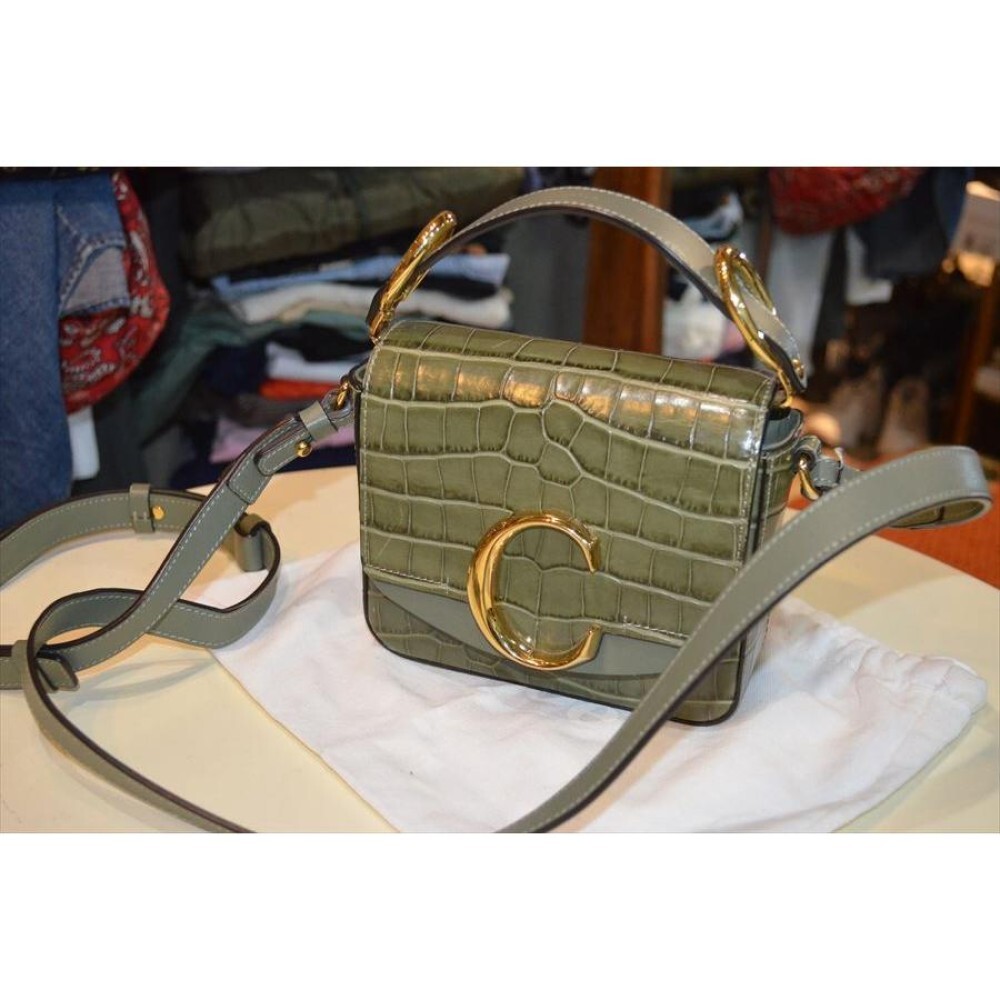 CLOE Chloe Chloe C Shoulder Mini Bag Bag Crocodile Embossed CLOE Chloe Chloe C Shoulder Mini Bag Bag Crocodile Embossed