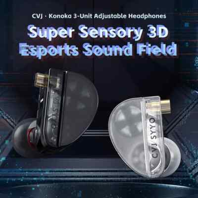 1 Vibrationstreiber + 1Dd + 1Ba High Fidelity Triple Hybrid In Ear 4 Akustik Kopfhörer