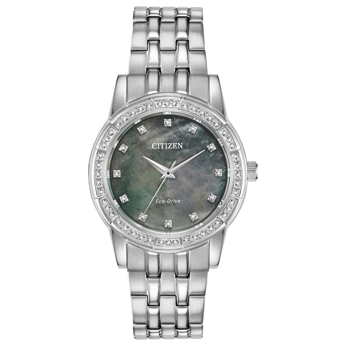 Citizen EM0770-52Y Silhouette Swarovski Crystal Black Mother-of
