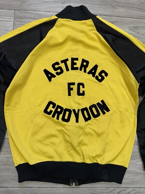Vintage Fred Perry Tracksuit Jacket Retro 80s Yellow ASTERAS FC