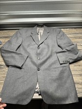 HUGO BOSS Made in USA Vintage 3 Button Wool Suit in Slate Gray Size 40 R
