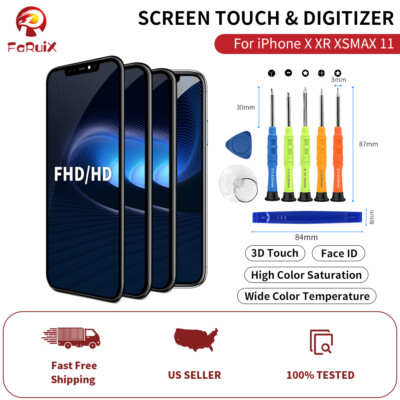 For iPhone X XR XS MAX 12 13 LCD Display Touch Screen Digitizer Replacement Kit