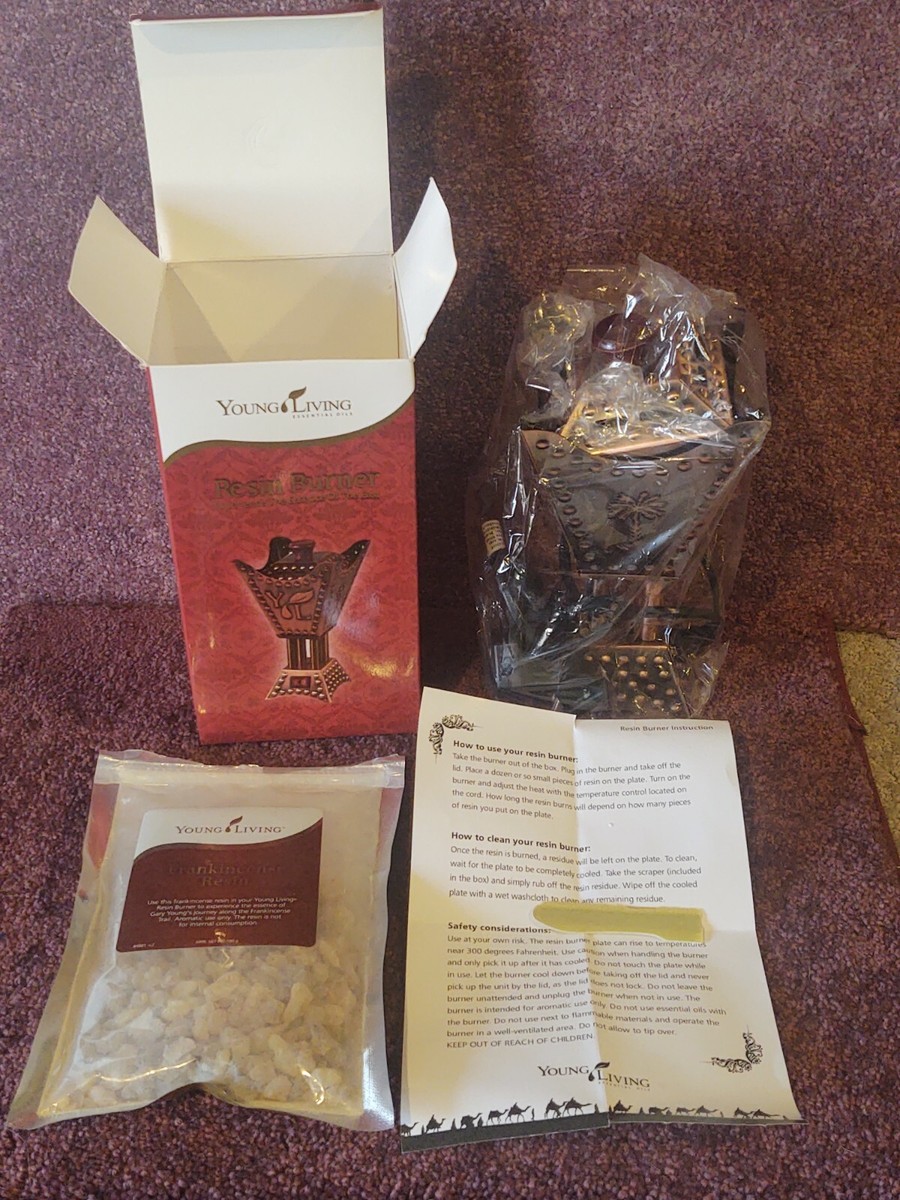 希少！Youngliving Resin Burner Young Living Resin Burner with Frankincense 3.5oz Resin Bag
