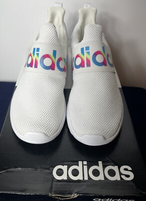 NWB Size 2.5 Adidas Lite Racer Adapt K White/Multi Color Sneakers Running Shoes | eBay