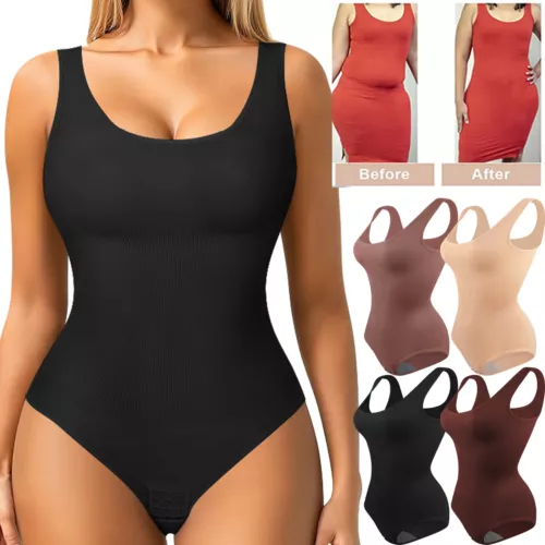 Women Seamless Full Body Shaper Shapewear Firm Tummy Control Slimming Bodysuit - Picture 9 of 28