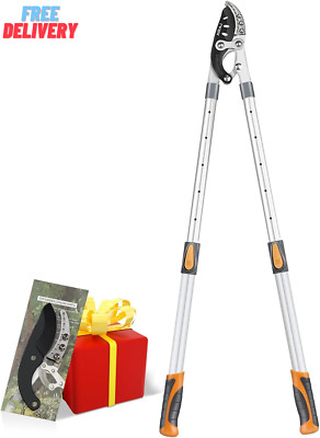 AIRAJ 27-41'' Extendable Anvil Loppers Heavy Duty with Compound Action, Tree Tri
