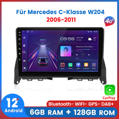6+128G Für Mercedes Benz C-Klasse W204 2006-2011 Carplay Autoradio GPS NAVI WIFI