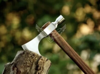 #ad Custom Made High Carbon Steel TOMAHAWK HATCHET AXE INTEGRAL BALL HAMMER $67.96