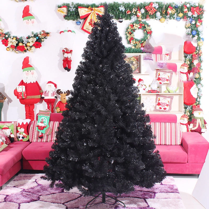 Black Artificial Christmas Tree Holiday Indoor Plastic Stand Base Xmas Home New - Image 2 of 4