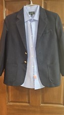 Boys Navy Suit Jacket - Van Heusen with Ralph Lauren Dress Shirt