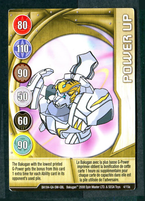 Power Up BA184-GA-SM-GBL 4/15a Gate Ability Bakugan Battle Brawlers Card TCG EXC