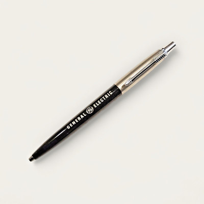 Vintage Parker Jotter Black GE Brass Threads  Recessed Top
