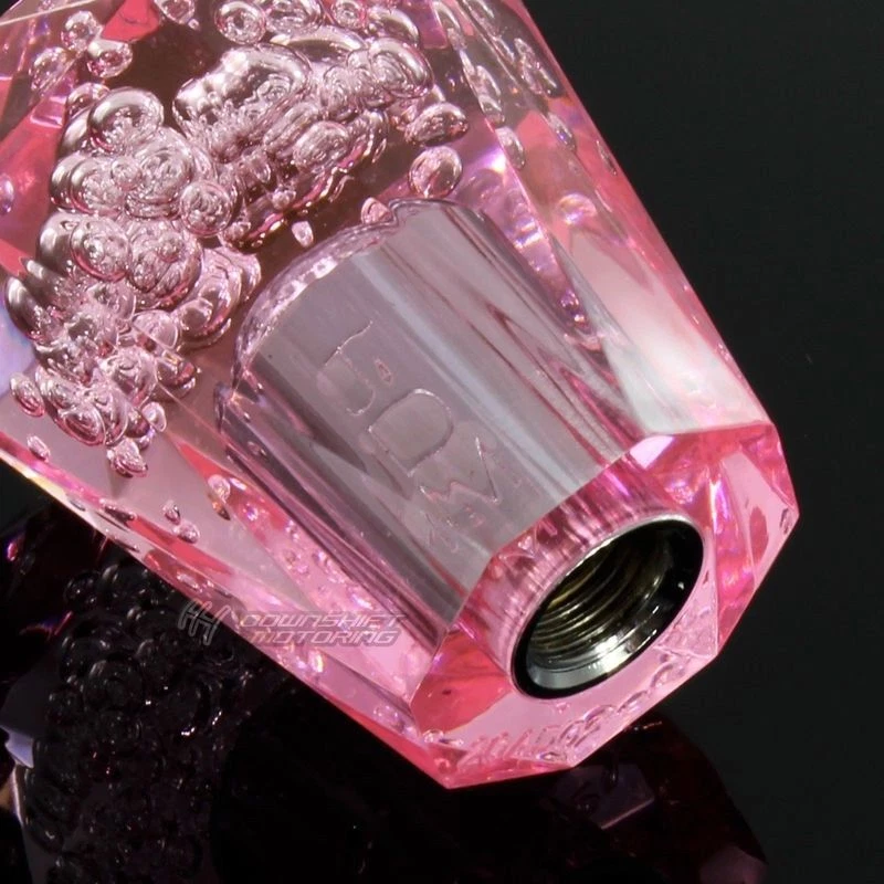 JDM Universal VIP Diamante Cristal Manual MT Burbuja Drift Perilla de Cambio 60mm ROSA Foto 3 de 4