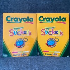 Crayola repositionable round printable stickers lot of 2 new