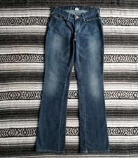 Eddie Bauer 0 Low Rise Truly Straight Bootcut Stretch Denim Jeans Medium Wash