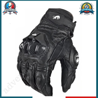 Motorradhandschuhe - Herren Echtleder, Rennzubehör Biker, Winter Sommer