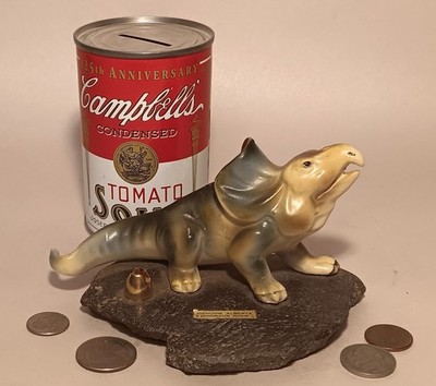 '60s DINOSAUR BONE vtg alberta canada fossil japanese ceramic toy figurine stone