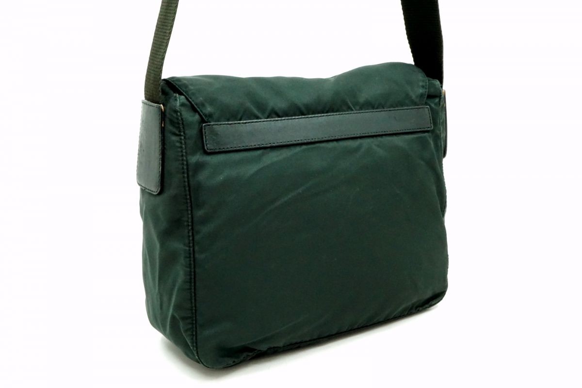 PRADA Mini Shoulder Bag Flap Triangular Logo Plat… - image 3