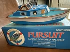 Schylling Pursuit - Candle Powered Tin Boat Complete in box - MIB