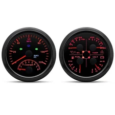 GPS Speedometer Gauge Set - GPS Speedometer with Tachometer,Fuel Level Water ...