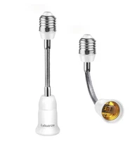 Light Bulb Socket Extender Adapter Flexible Extension Adjustable Converter 2Pack