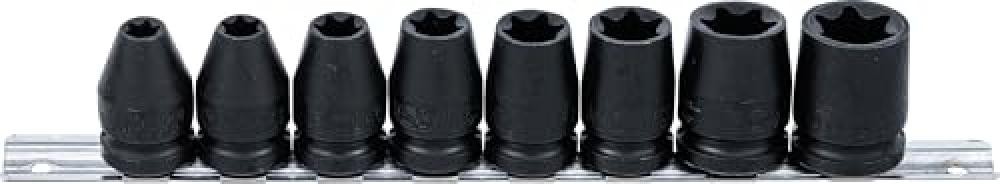 Kit 9 Pezzi Chiavi a Bussola Impact Torx Femmina E10-E24 | Acciaio Nero Cr-Mo
