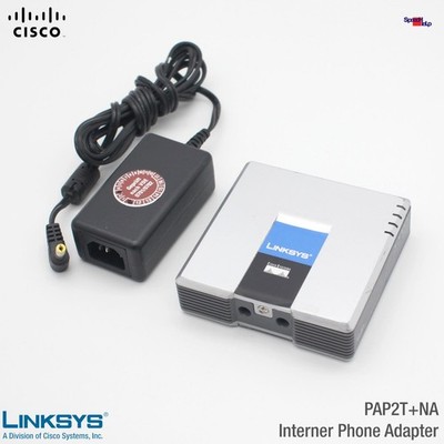 CISCO LINKSYS PAP2T-NA INTERNET PHONE ADAPTER VOICE VOIP TELEPHONE IP NETZTEIL