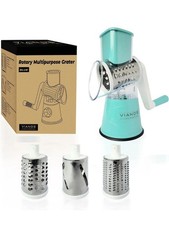 3 in 1 Rotary Cheese Grater / vegetable slicer - Blue