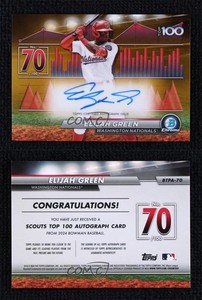 2024 Bowman Scouts Top 100 Gold Refractor /50 Elijah Green #BTPA-70 Auto