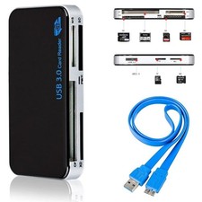 USB 3.0 Memory Card Reader Adapter 5GBPS Fit For CF/TF/SD/Micro SD/XD/M2/MS Card