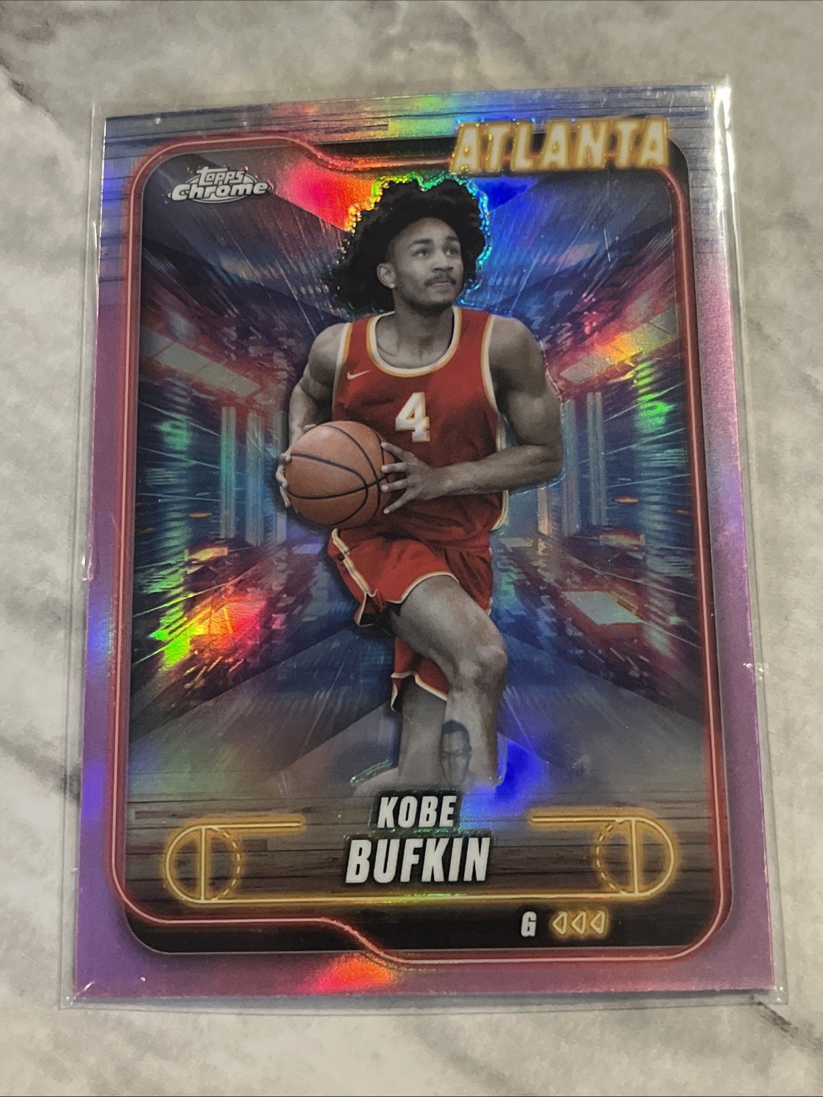 2024-25 Topps Chrome - Kobe Bufkin #29 Pink Refractor