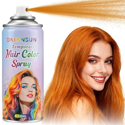 Vibrant Orange Hair Spray - Easy Clean, Non-Toxic Temporary Color (4.06 oz)