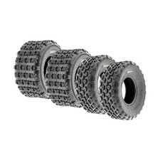 SunF Set of 4 Sport ATV Tubeless Tires 19x7-8 Front 18x9.5-8 Rear, 4 Ply