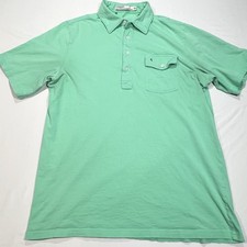 Criquet Polo Shirt Medium Green Logo Golf Performance Mens Stretch
