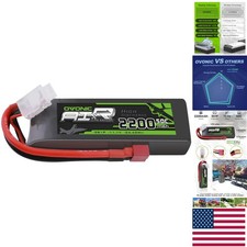 Rechargeable 11.1V 2200mAh Lipo Battery with Dean Connector for RC Vehicles