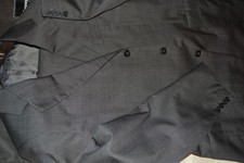  3895 Ermenegildo Zegna Pure Wool Dark Gray Nailshead Suit 42R 36W SLIM FIT