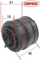 Corteco 80000096 Lagerung FüR Stabilisator Stabilager Lager Stabilisator