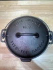 Fully Restored Griswold #7 Slant Logo Tite Top Baster Dutch Oven Sits 100% Flat