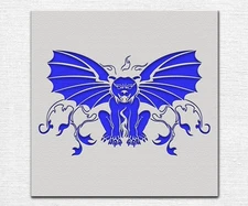 Winged Gryphon Stencil - Art and Wall Stencil