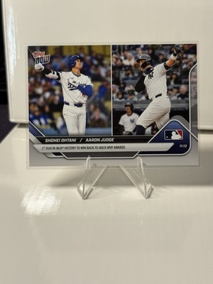 2025 Topps Now - Shohei Ohtani & Aaron Judge - #OS-9 ''Back-To-Back MVP Awards''
