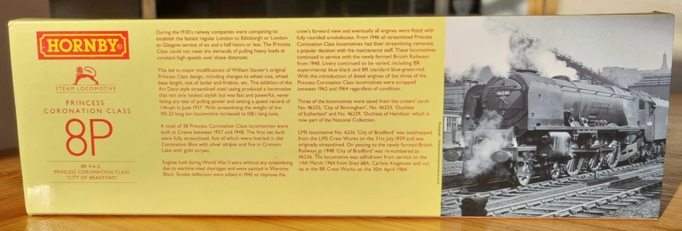 Hornby R3241 BR Crimson 4-6-2 Princess Coronation Class 46236 City of Bradford - Image 4 of 4