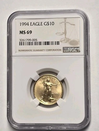1994 1/4 OZ $10 Gold American Eagle NGC MS69 SKU02