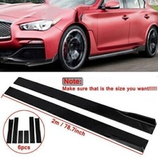 For Mazda MX-5 RX-8 Gloss 78.7'' Side Skirt Extension Splitter Rocker Panel Lip