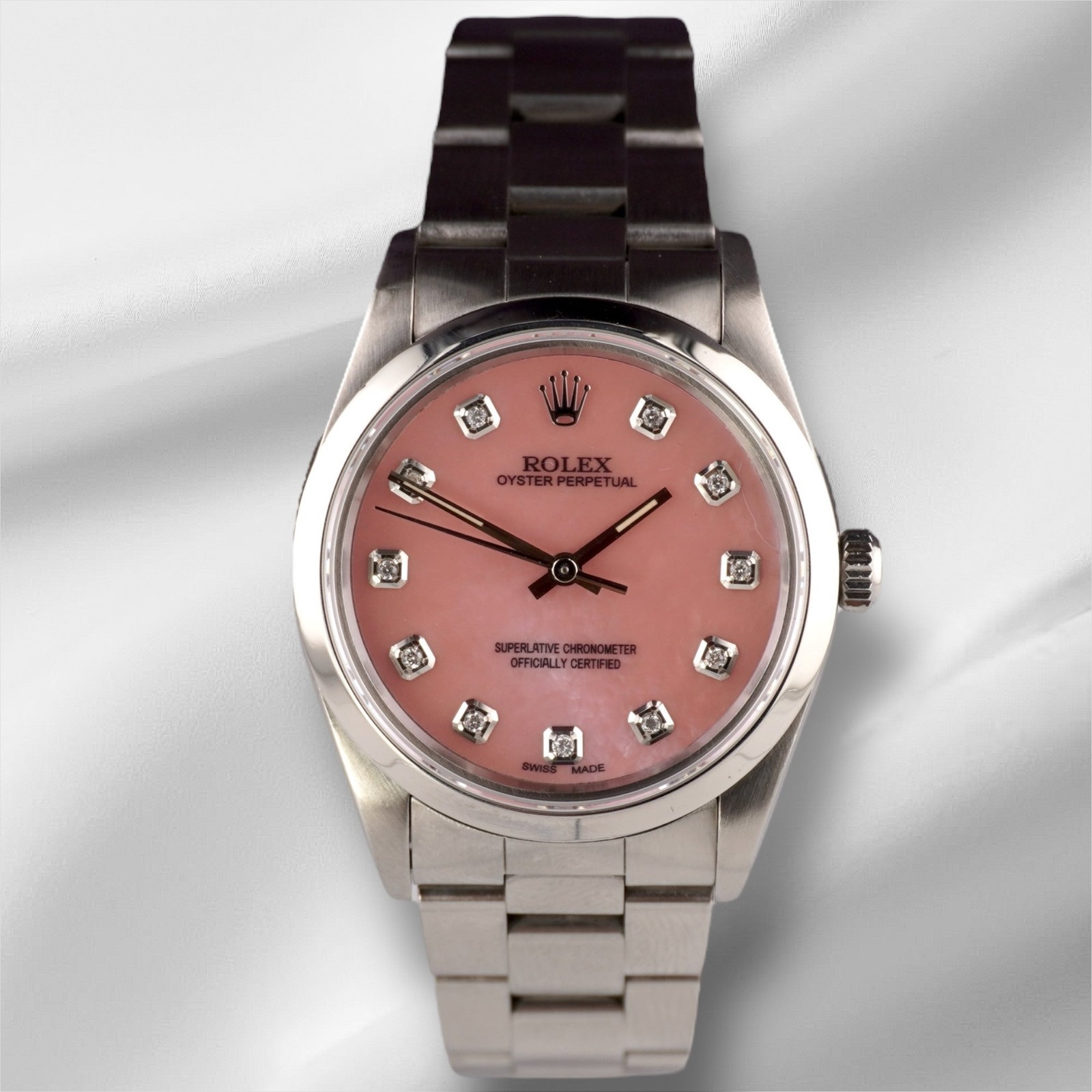 Rolex Oyster Perpetual Pink Stainless Steel