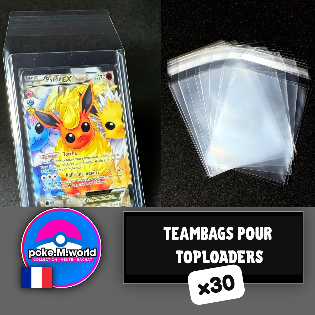 TCG - 30x Pochettes de Protection Premium (Team Bags) pour Cartes sous Toploader TCG - 30x Pochettes de Protection Premium (Team Bags) pour Cartes sous Toploader